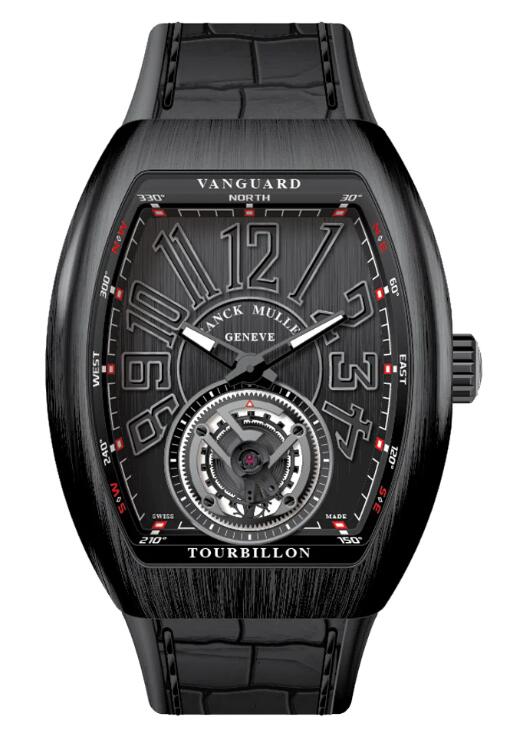 Buy Franck Muller Vanguard Tourbillon Brushed Black Titanium Replica Watch for sale Cheap Price V 41 T TT NR BR (TT) (NR NR TT BR)